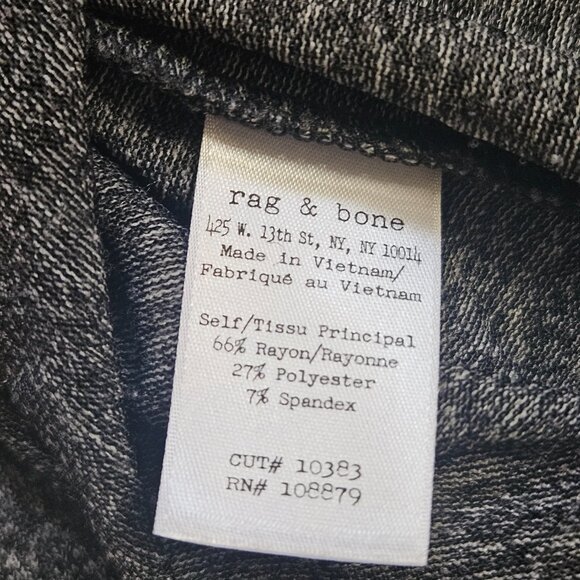 Rag & Bone Jean Dark Gray V-Neck Short Sleeve Tee Women's SZ X-Small Minimalist - Picture 10 of 12